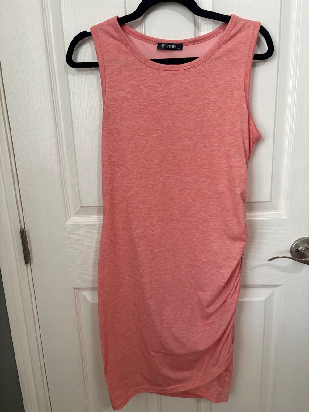Sleeveless coral heather Sheath Dress